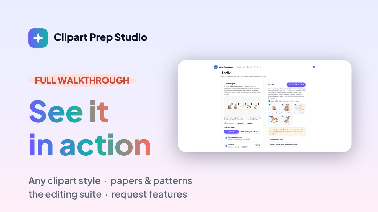 Clipart Prep Studio walkthrough thumbnail